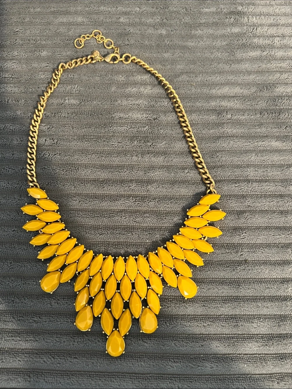 J. Crew Yellow Statement Bib Necklace